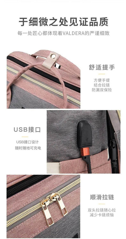 New Multifunctional Mother and Baby Bag Mom Bag Bottle Backpack Folding Sleeping Changing Bag Diaper Backpack - Empire P.E