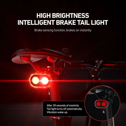 CYCLAMI CY300T Bicycle Smart Brake Sensing Front Rear Light Waterproof