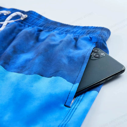 Men's 3D Print Graffiti Art Pattern Beach Shorts