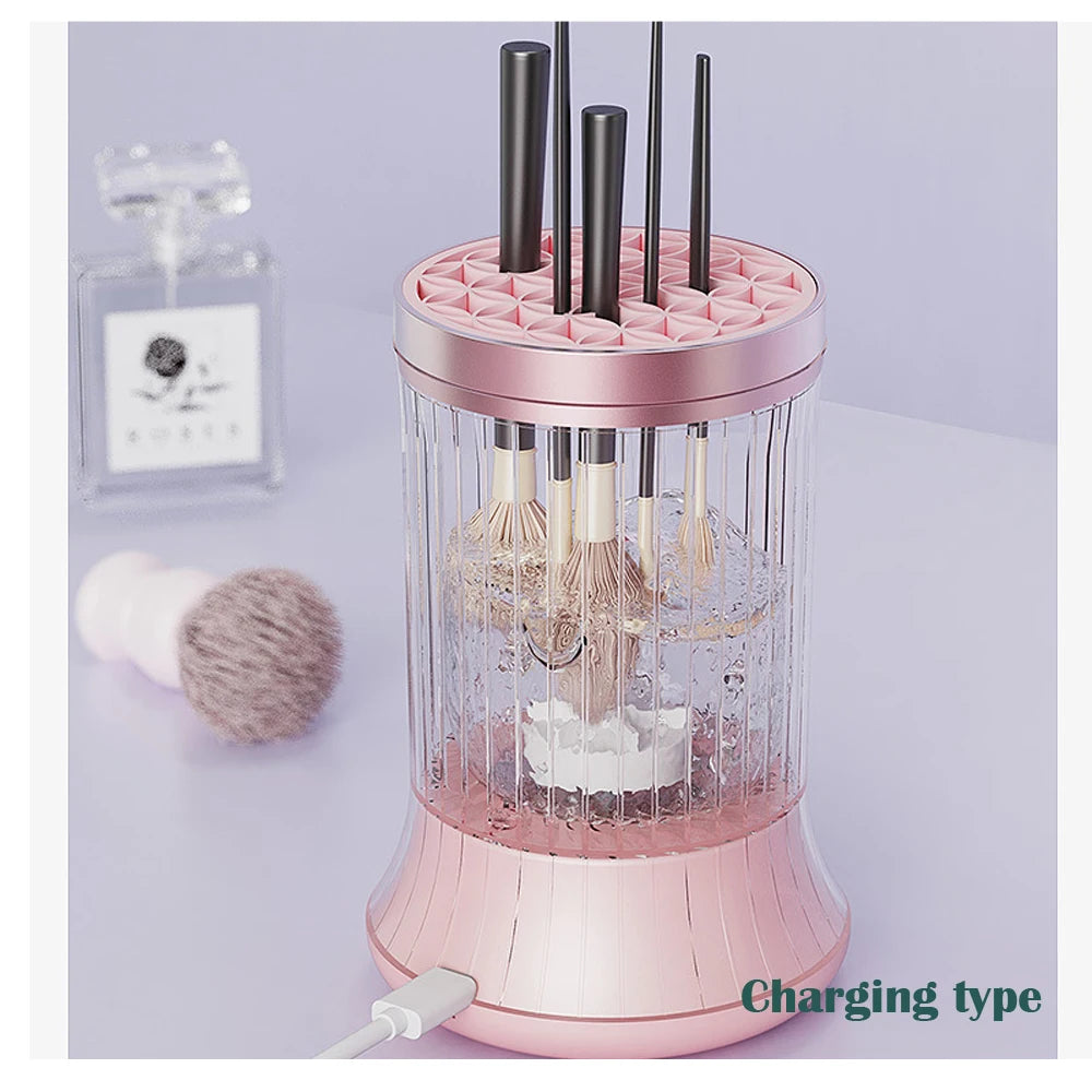 USB Plug Portable Electric Makeup Brush Cleaner Rechargeable