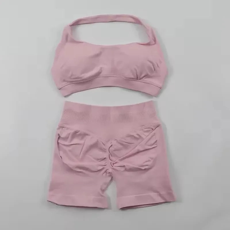 Sports Shorts Set 2 Pieces Seamless Yoga Set - Empire P.E
