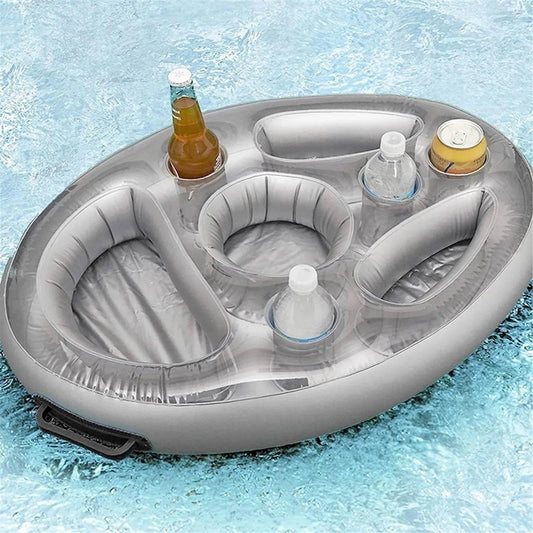 Summer Sea Bucket Cup Holder Inflatable Pool Beach Swimming Play Family Party Float Beer Drink Tray Cooler Table Toy Accessories - Empire P.E