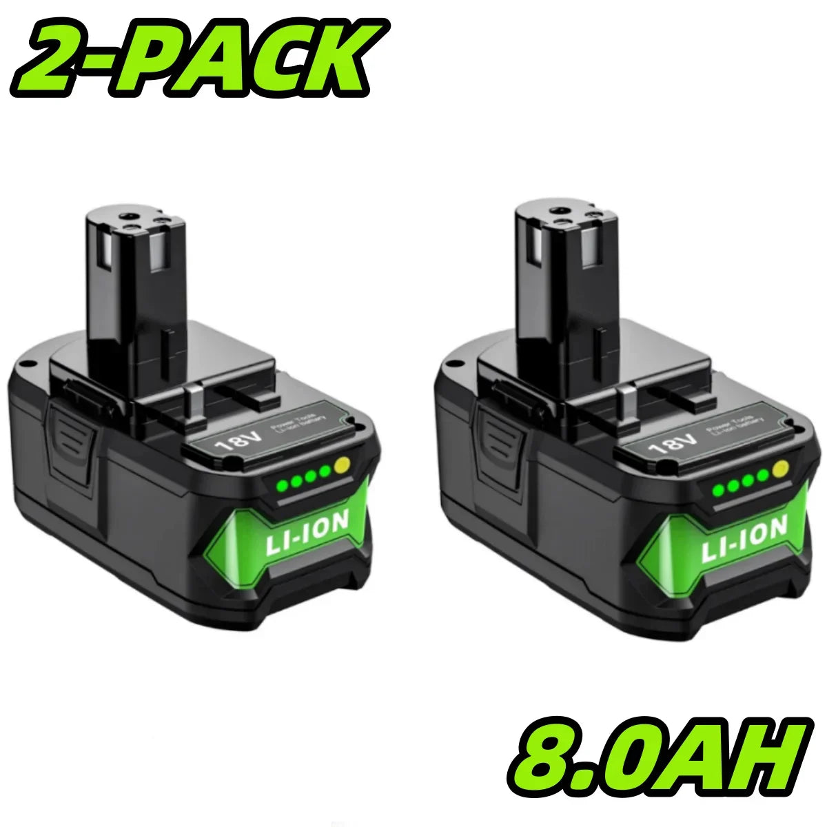 1/2/4PACK Replacement Battery 8.0Ah 18V High Capacity 8000mAh - Empire P.E