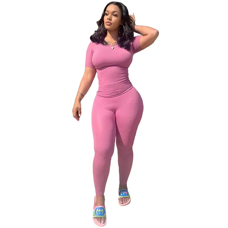 Lounge Wear Ribbed Casual 2 Piece - Empire P.E