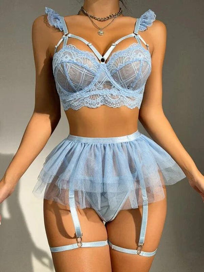 Hot Bra Set See Through Sexy Lingerie Outfit - Empire P.E