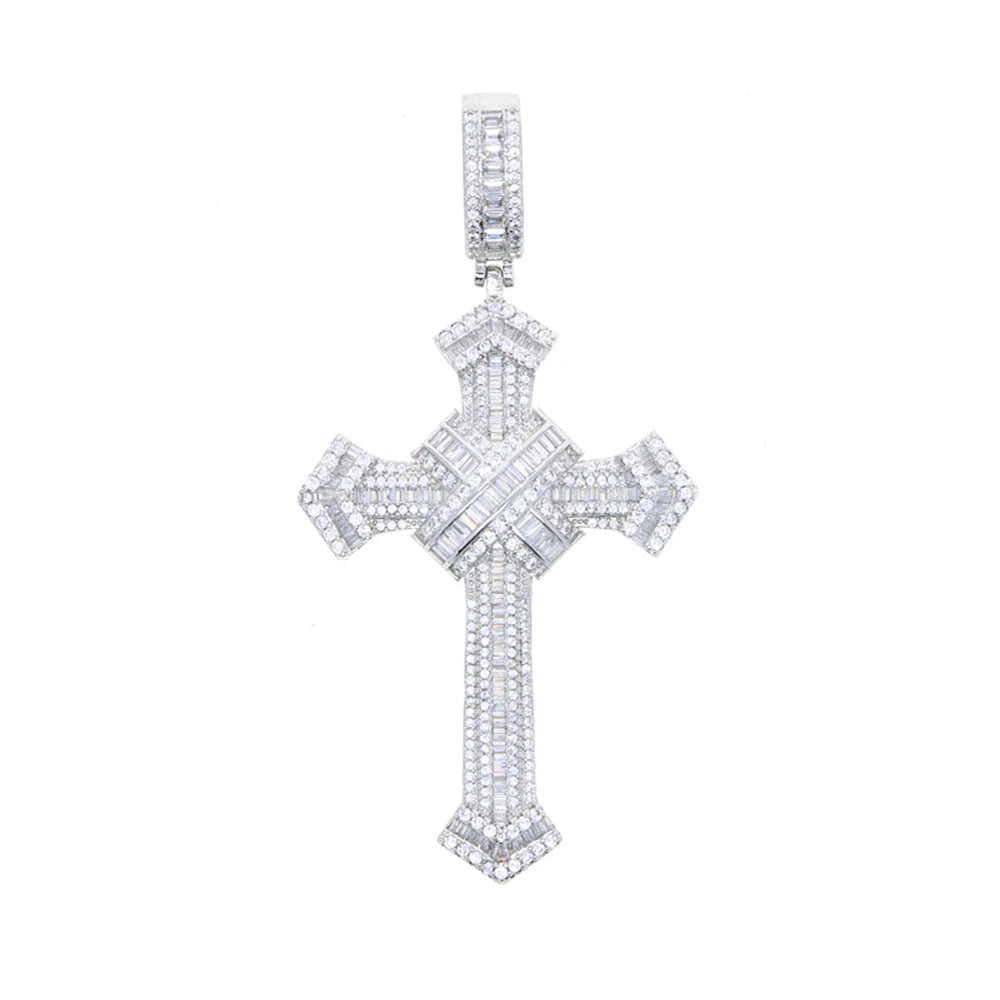 New Iced Out Cross Pendant Necklace