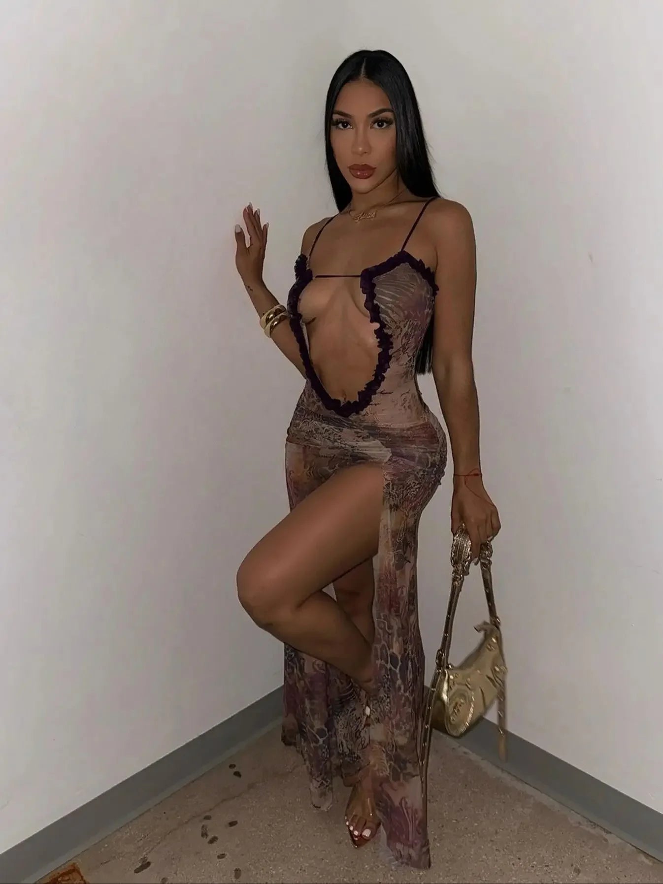 Summer Black Sheer Mesh Dress - Empire P.E