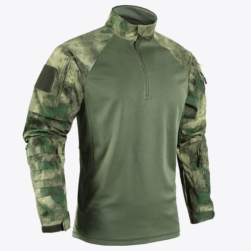 Tactical Shirts Combat Shirt Men Clothing Long Sleeve T-Shirts Breathable Airsoft T-shirt Camo Quick-dry Paintball T-Shirt Tops - Empire P.E
