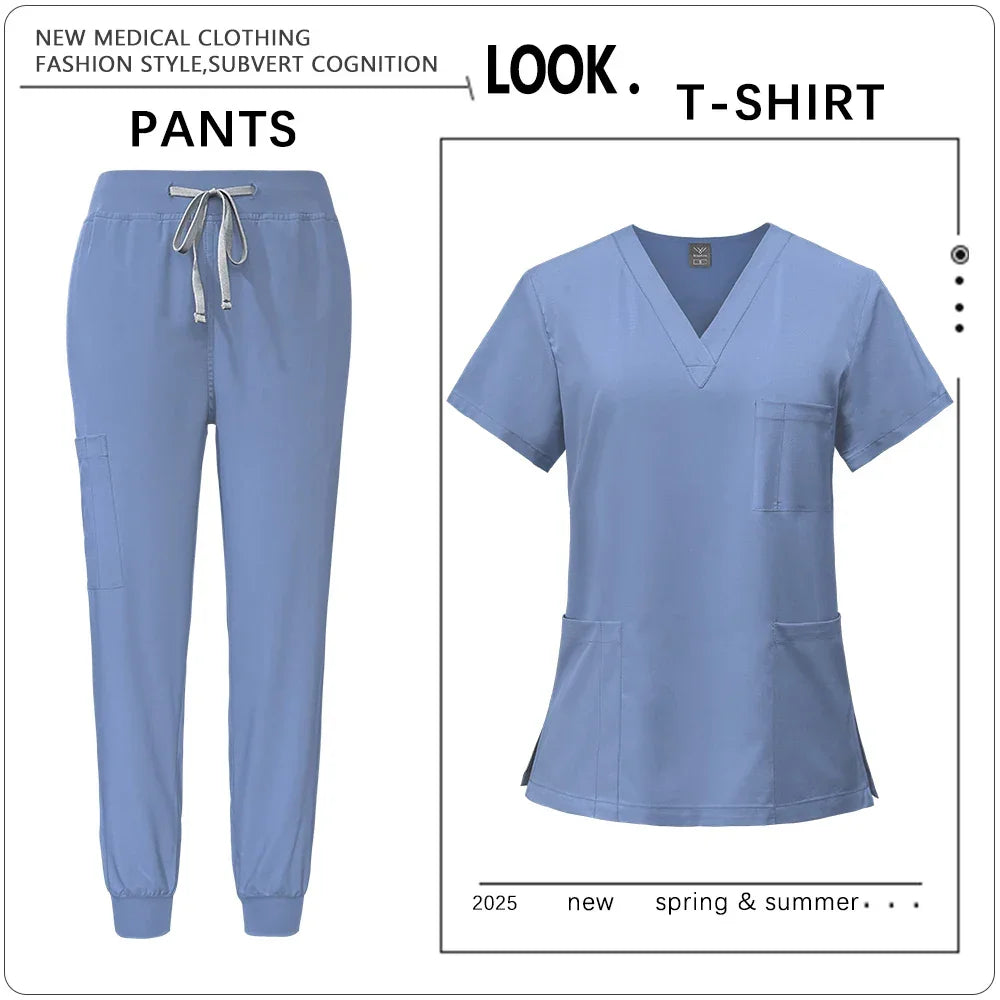 Clinic Workwear Unisex Medical Nurse Scrub Set