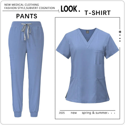 Clinic Workwear Unisex Medical Nurse Scrub Set