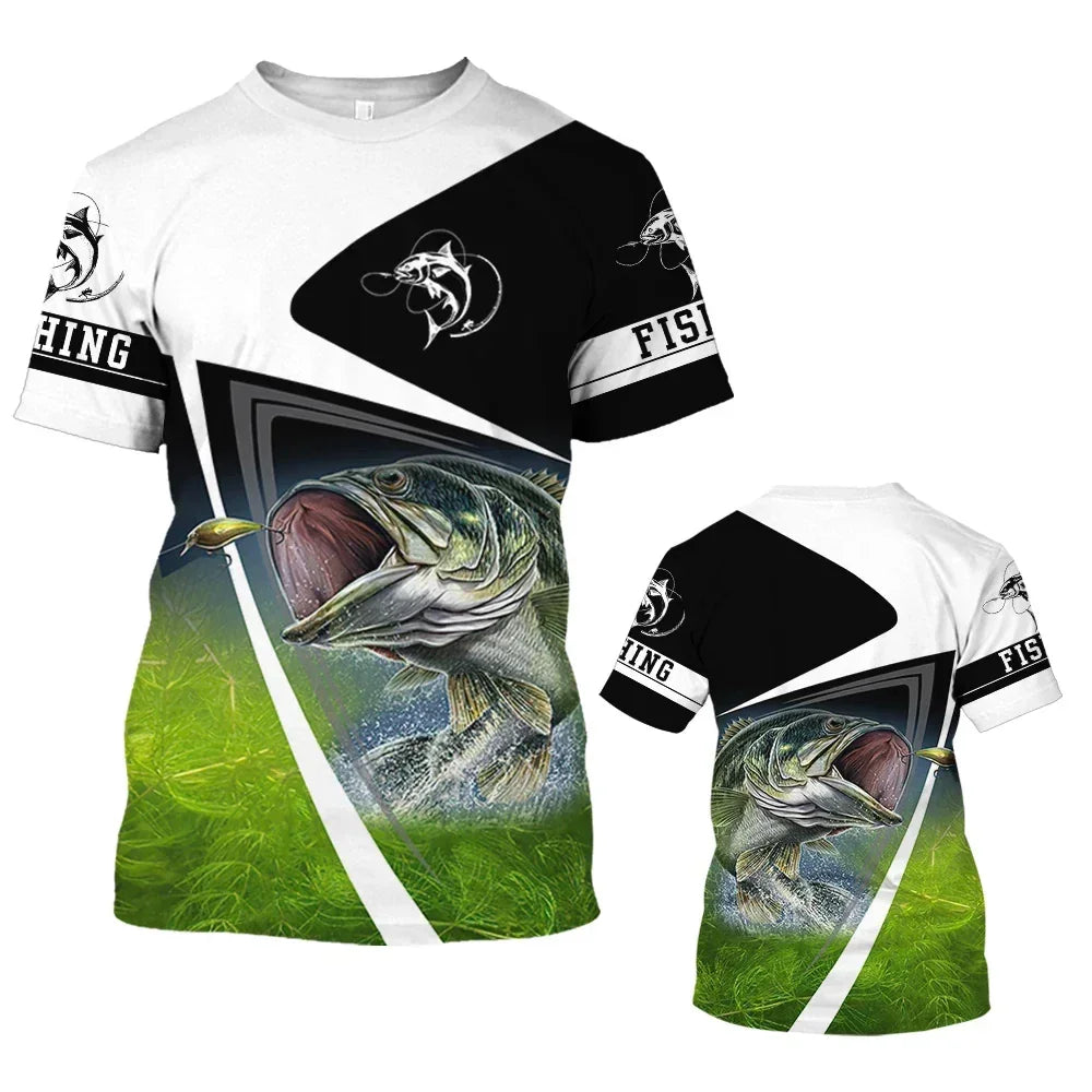 Fish Graphic Oversize Short Sleeve T-shirts - Empire P.E