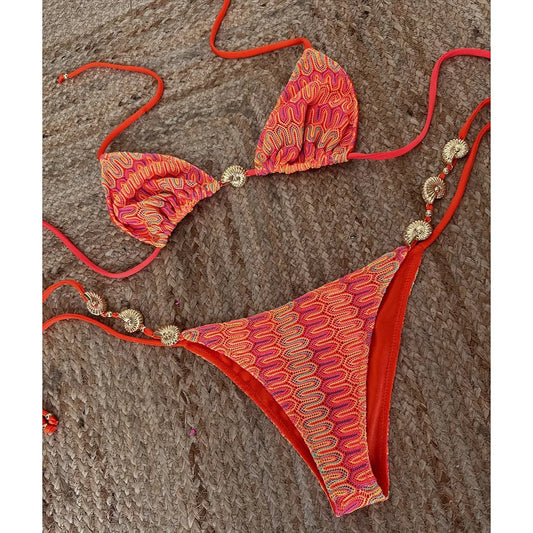 2025 New Sexy Swimwear Knitted Bikini Set - Empire P.E