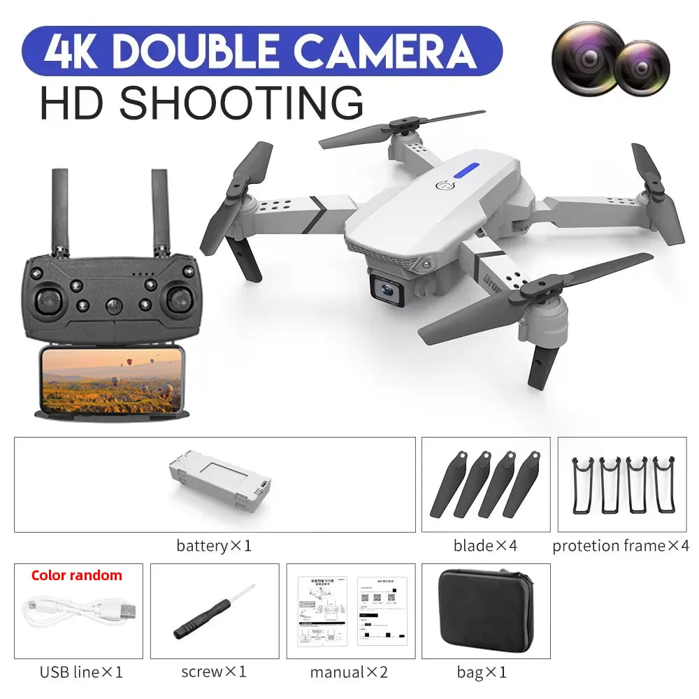 2024 New E88 Pro WIFI FPV Drone HD 4K 1080P Camera