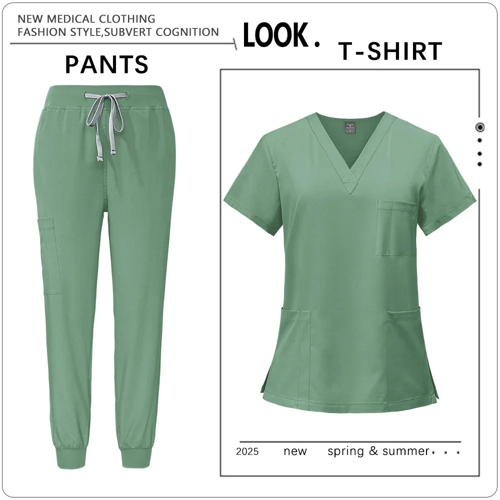 Clinic Workwear Unisex Medical Nurse Scrub Set