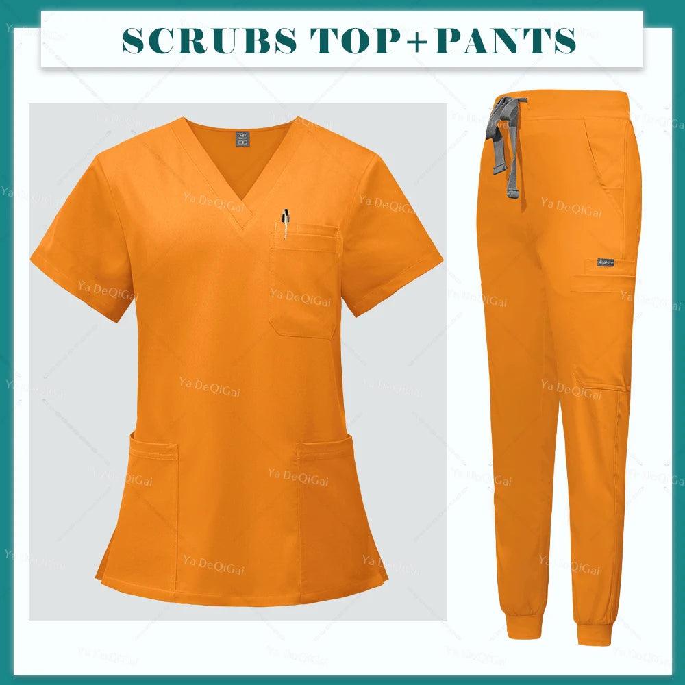 Men Women's Medical Nurse Uniform Surgical Scrubs Set Clinical Nursing Workwear Pet Clothes Lab Suit Veterinaria Spa Accessories - Empire P.E