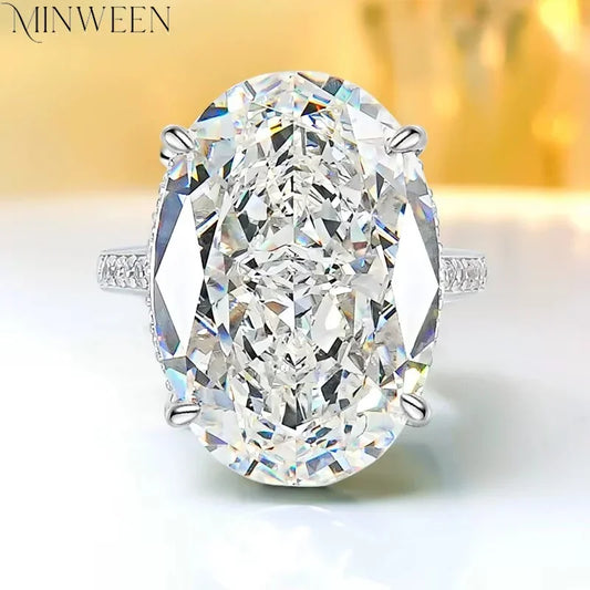 Big Luxury Lab Diamond Ring 20ct Vintage 100% Silver 925 - Empire P.E
