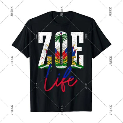 Haiti Flag T-shirt Men Women Football Sports Casual Funny Solid Round Neck T Shirts Oversized Polyester Fashion Haitian Tee Top - Empire P.E