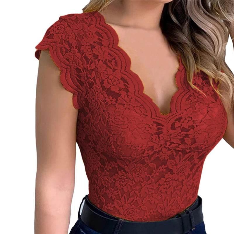 Women Summer Sexy Lace Crochet Cardigan Casual Solid Color Tops - Empire P.E