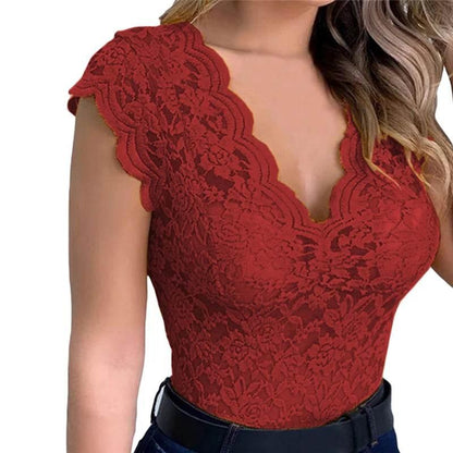 Women Summer Sexy Lace Crochet Cardigan Casual Solid Color Tops - Empire P.E