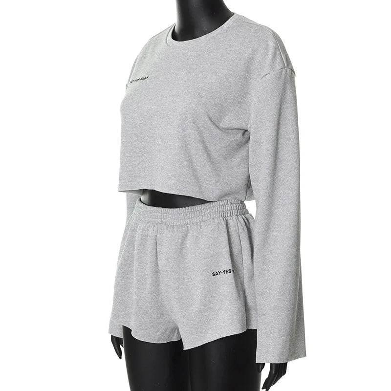2025 New Sport Wear High Street Track Suits Sweatshirt Shorts Sets New Matching Sets 3 Pieces Set Women's Suits - Empire P.E