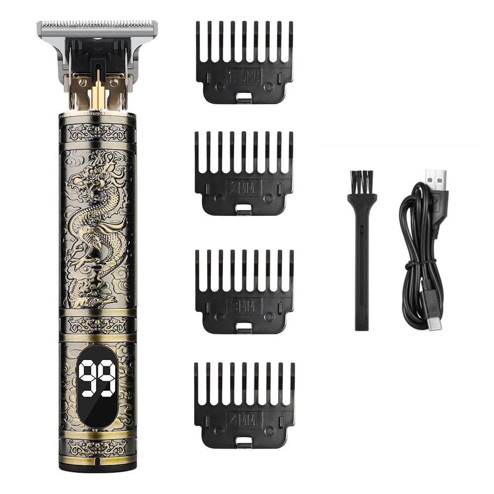 Professional Vintage Hair Clippers and Trimmers Kit, Rechargeable Cordless Haircut & Grooming Set for Men, Beard Trimmer with - Empire P.E