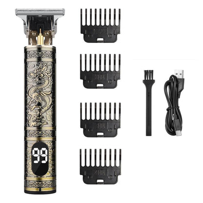 Professional Vintage Hair Clippers and Trimmers Kit, Rechargeable Cordless Haircut & Grooming Set for Men, Beard Trimmer with - Empire P.E
