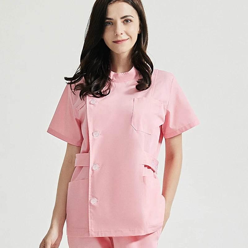 Niaahinn Health Services Scrubs Set Uniforms V-Neck Beauty Salon Work Uniform Women Sets Pet Grooming Institution Scrubs Coat - Empire P.E