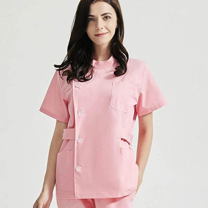 Niaahinn Health Services Scrubs Set Uniforms V-Neck Beauty Salon Work Uniform Women Sets Pet Grooming Institution Scrubs Coat - Empire P.E