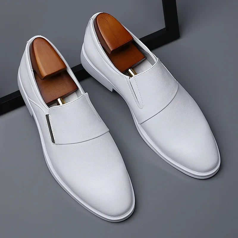 British Style Pointed-Toe Cowhide Leather Oxfords - Empire P.E