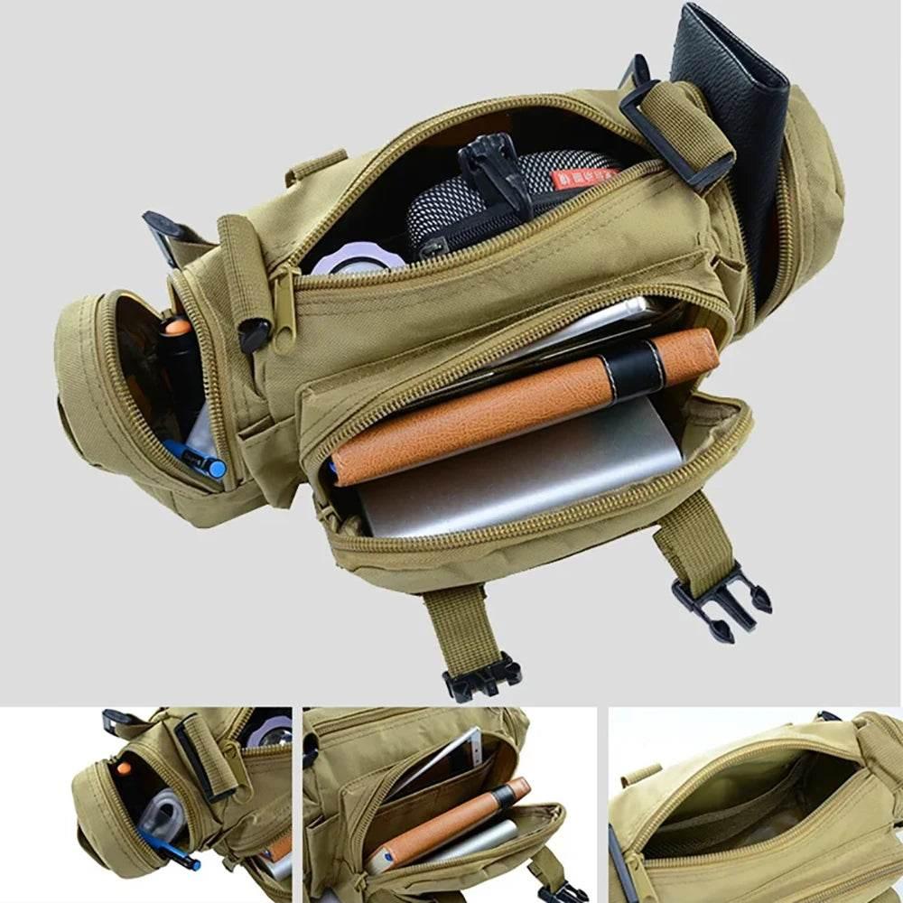 Outdoor Hiking Waist Bag 600D Waterproof Oxford Climbing 3P Chest Shoulder Bags Tactical Fishing Camping Pouch Pack - Empire P.E
