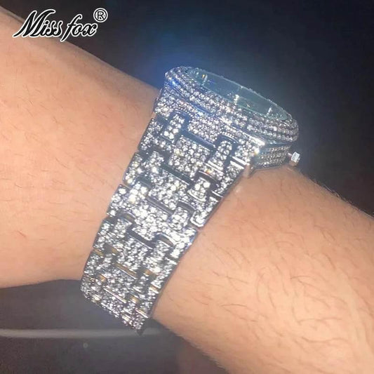 2023 New Arab Number Watch For Men Luxury Fully Diamond - Empire P.E
