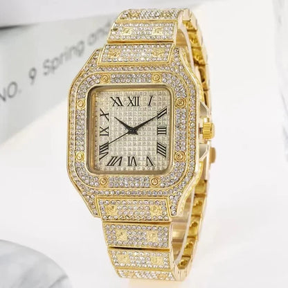 Luxury Diamond Rhinestone Gold Watches