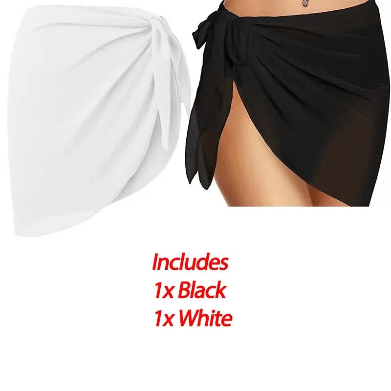 Summer Women Short Swimsuit Coverups Beach Bikini Wrap