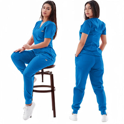 Multicolour Jogger Suit Nurse Scrubs Set