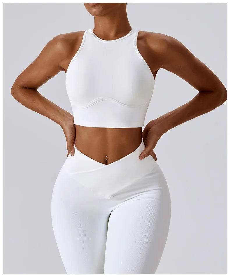 2PCS Seamless Yoga Set Gym Clothes Sportswear Yoga Suits For Women Fitness Rib Tracksuits Sports Bra Gym Leggings Sports Suits - Empire P.E