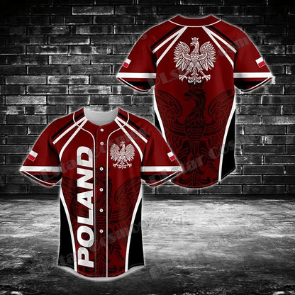 Argentina/Panama/Scotland Flag & Coat Of Arms 3D Printed Fashion Men's Baseball Shirt Street Unisex Adult Baseball Jersey KZ07 - Empire P.E