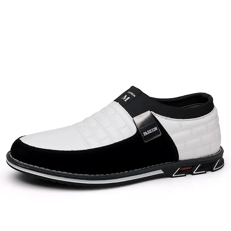Men Business Casual Shoes Slip-on PU Leather Shoes - Empire P.E