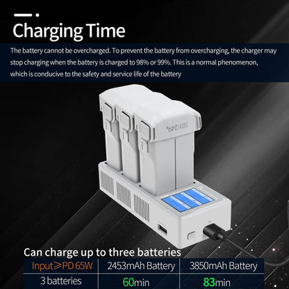 4in1 Battery Charging Hub for DJI Mini 4 PRO Drone Charger 4 Batteries Intelligent Flight Battery For DJI Mini 3 Pro/Mini 3 - Empire P.E
