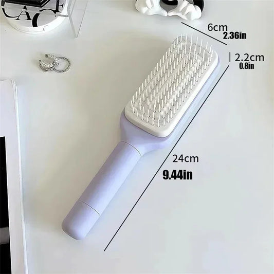 Automatic Cleaning Rotating Lifting Hair Comb