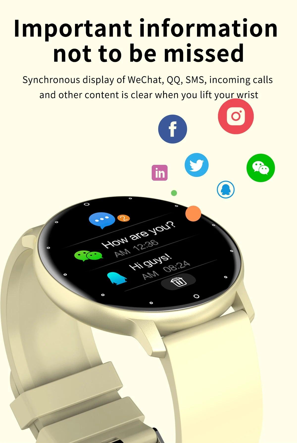 LIGE Smart Watch Men or Women Full Touch Screen Sport Fitness Watch - Empire P.E