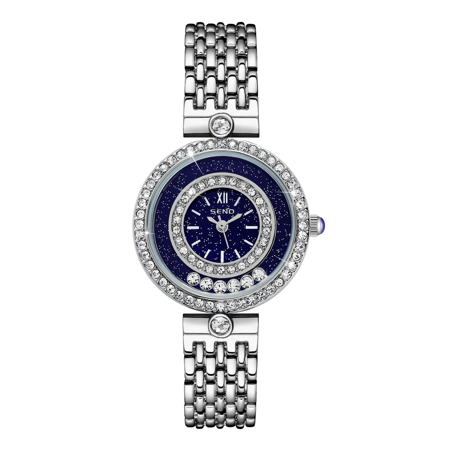 Women's  Silver  Luxury Bracelet Wrist Watches