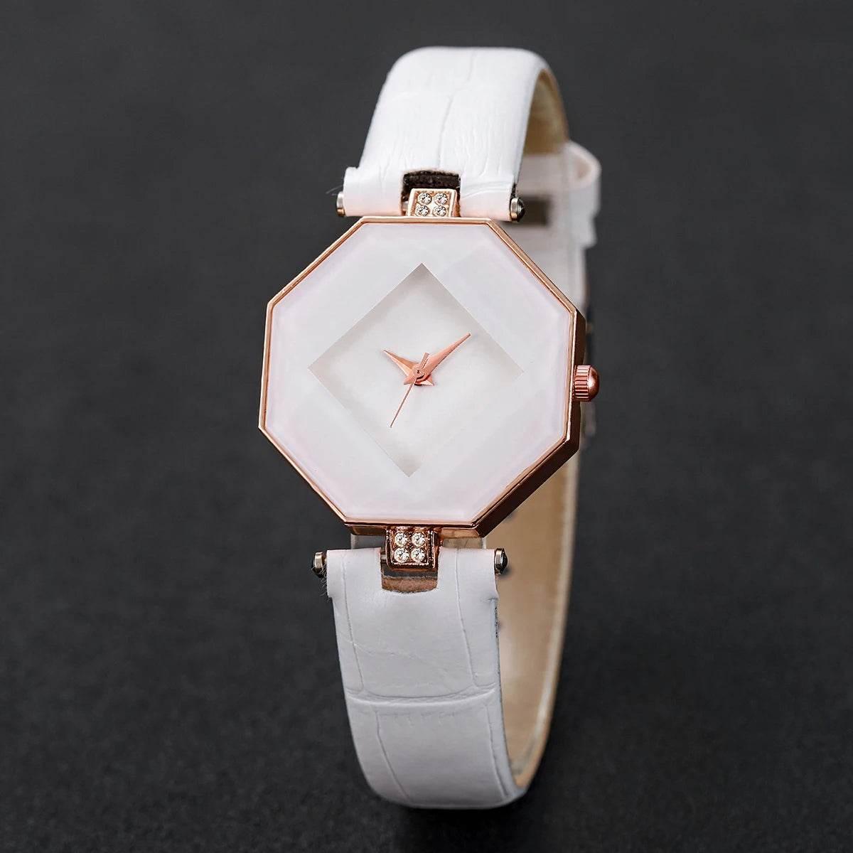 2PCS Fashion Women's Watches Casual Leather Band - Empire P.E