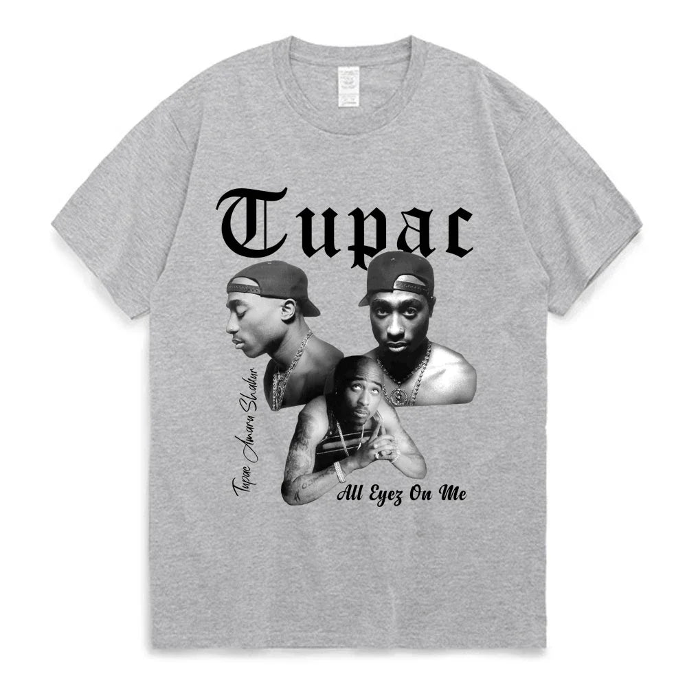 Women Graphic Cartoon Rapper Tupac 2pac Print T Shirt - Empire P.E