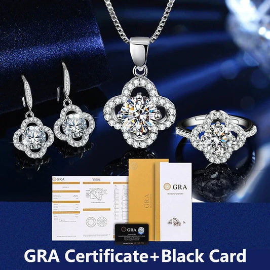 Moissanite Rings For Women Round Cut, Earrings Luxury Copper Trend, Moissanite Necklace Pendant - Empire P.E