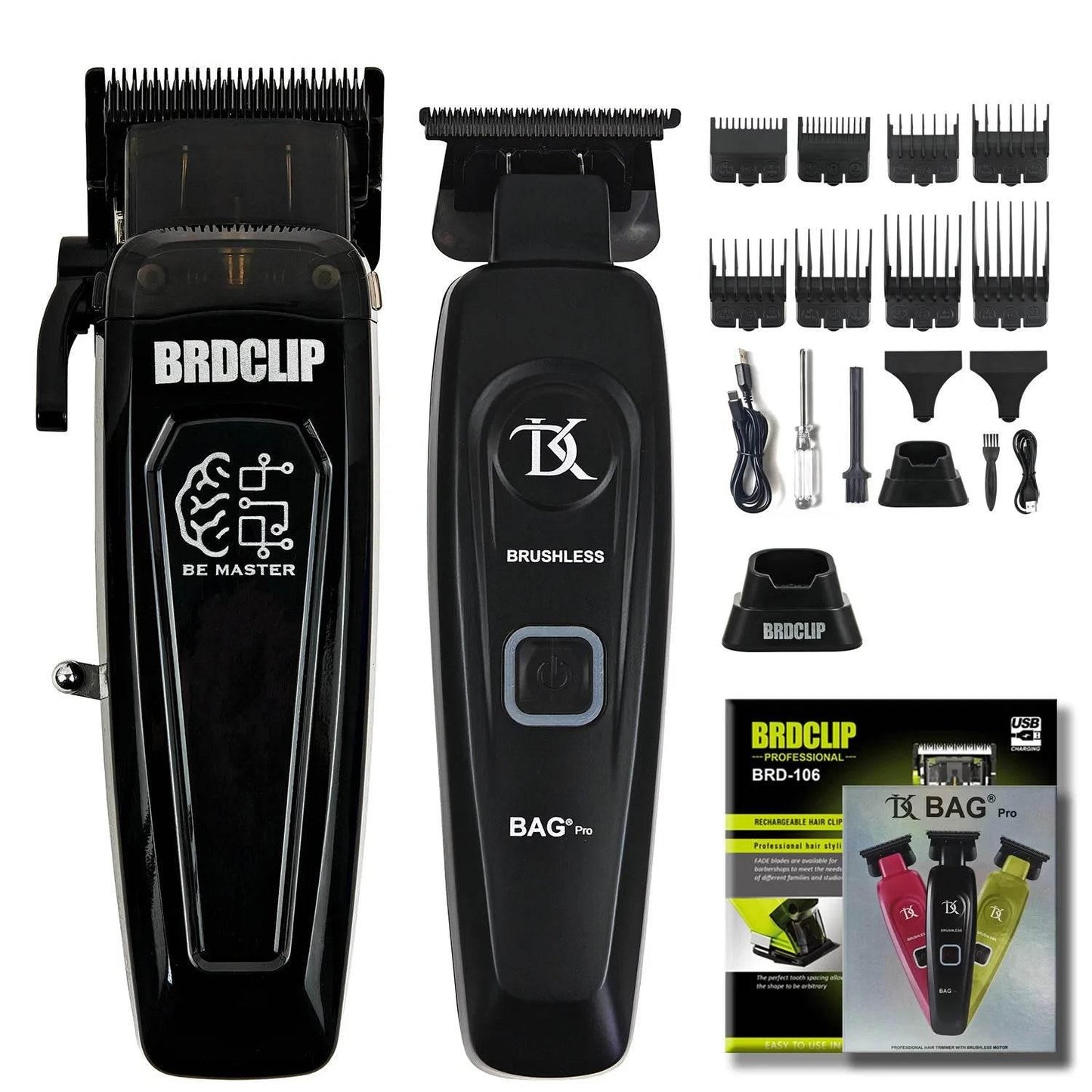 New Professional BRDCLIP BRD106 078 Hair Clipper 7500RPM 7200RPM Hair Salon Trimmer DLC Blade with Charging Base Barber for Men - Empire P.E