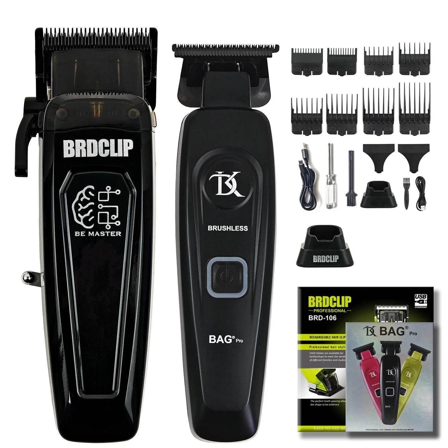 New Professional BRDCLIP BRD106 078 Hair Clipper 7500RPM 7200RPM Hair Salon Trimmer DLC Blade with Charging Base Barber for Men - Empire P.E