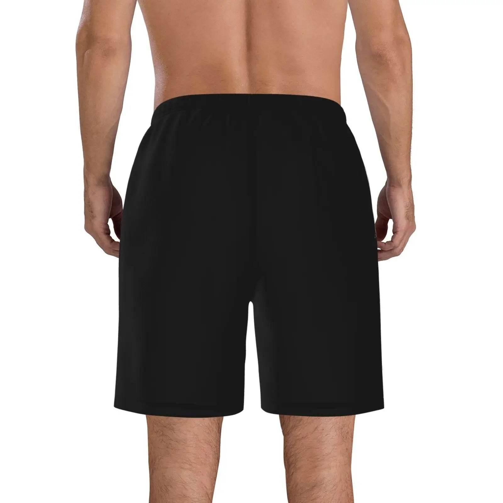 Jamaican Flag Mens Beach Shorts Swimming Trunks Board Shorts Elastic Waist with Pocket - Empire P.E