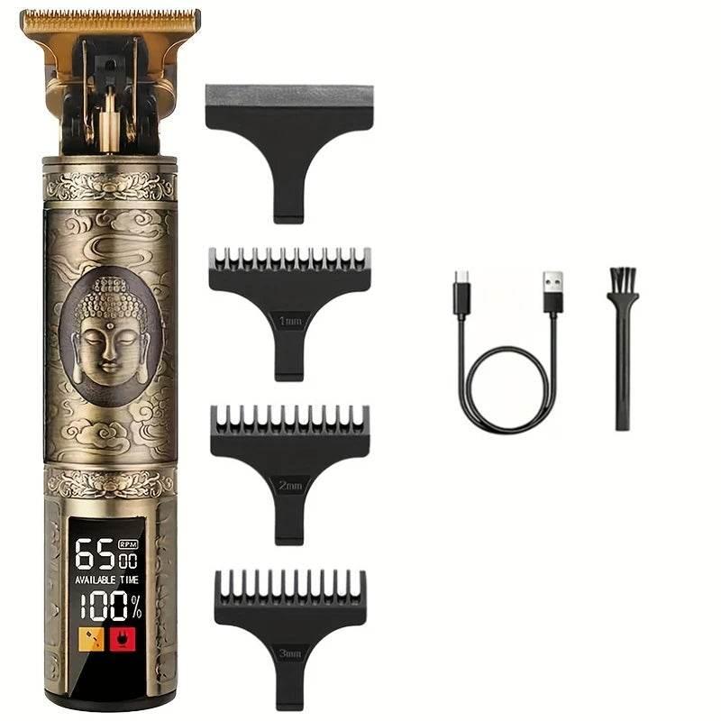 Professional Vintage Hair Clippers and Trimmers Kit, Rechargeable Cordless Haircut & Grooming Set for Men, Beard Trimmer with - Empire P.E
