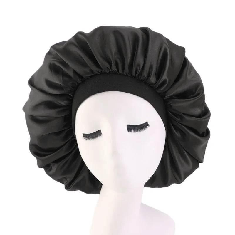 Women Oversized Silky Hair Bonnet Solid Color - Empire P.E