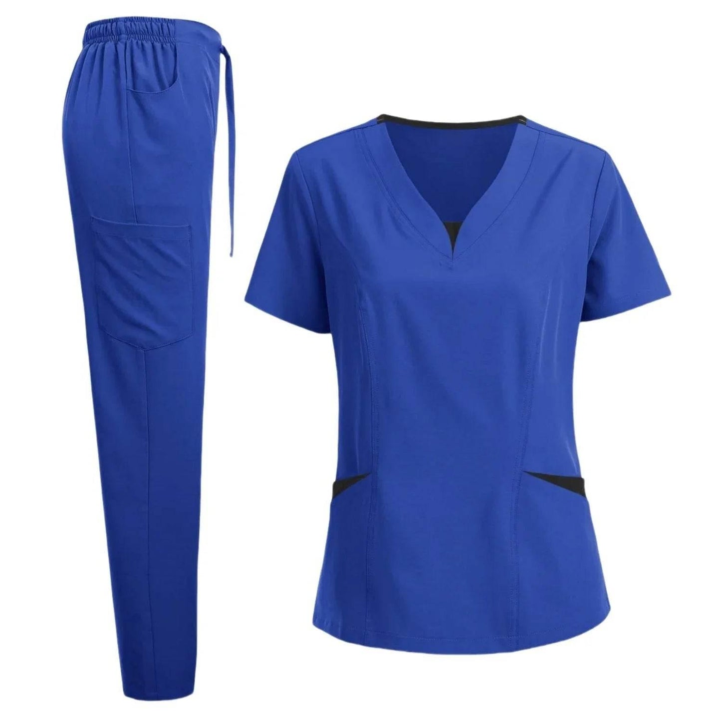 Scrub Set for Women Nurse V Neck Plus Size Scrubs Tops and Pants - Empire P.E